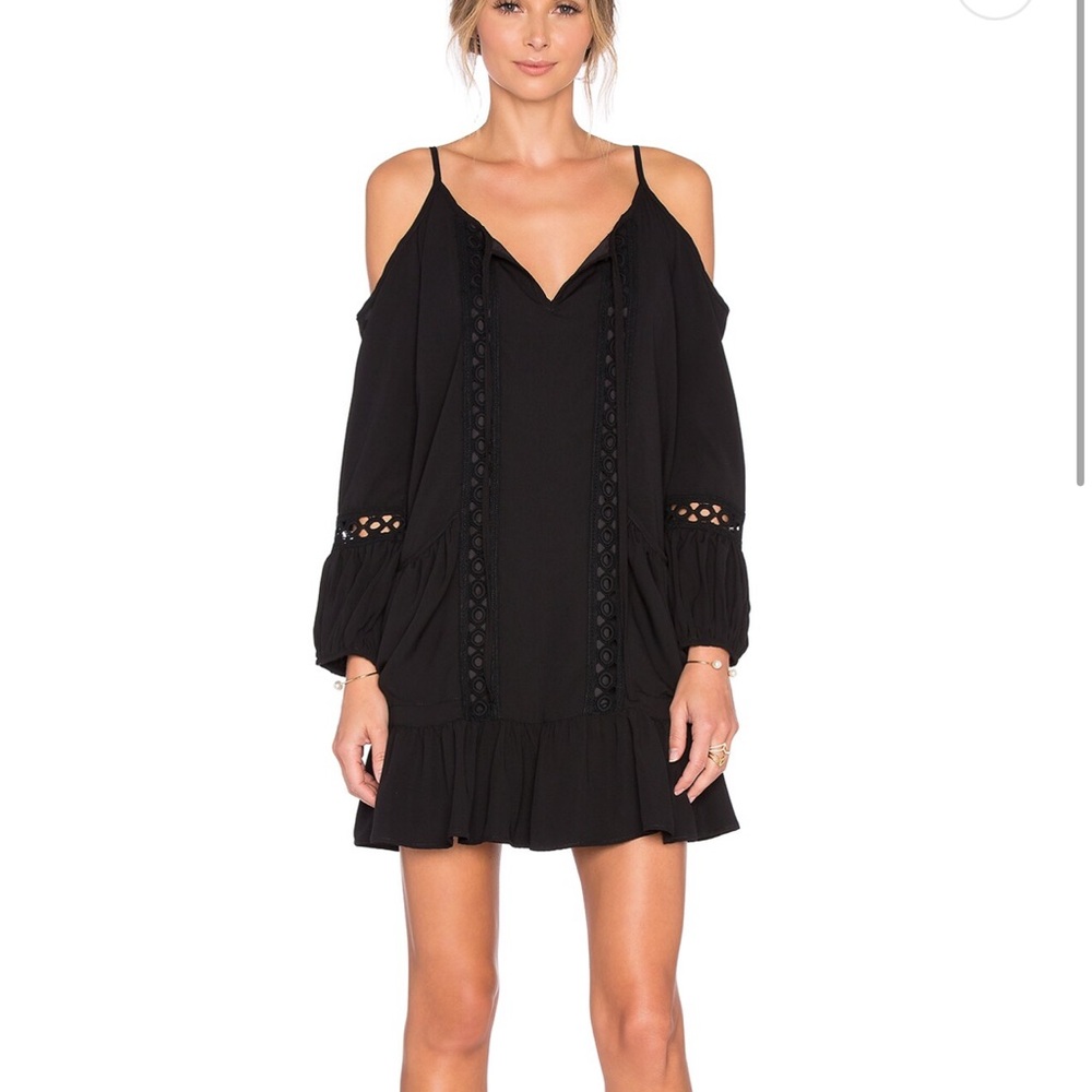 VaVa by Joy Han Samira Open Shoulder Dress in Black